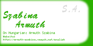 szabina armuth business card